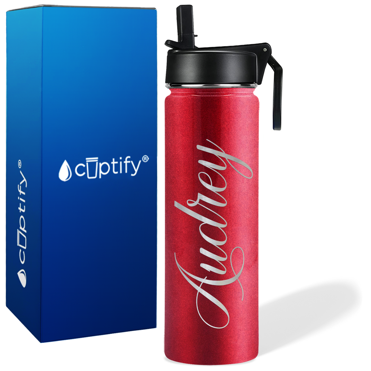 Personalized Audrey Style on 24oz Wide Mouth