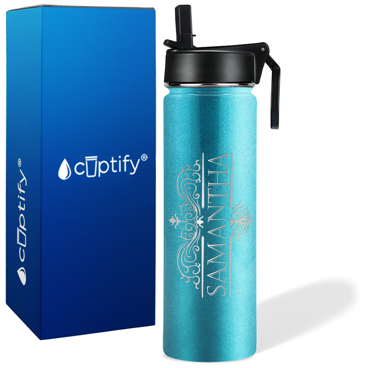 Personalized Vestige Design on 24oz Wide Mouth Bottle