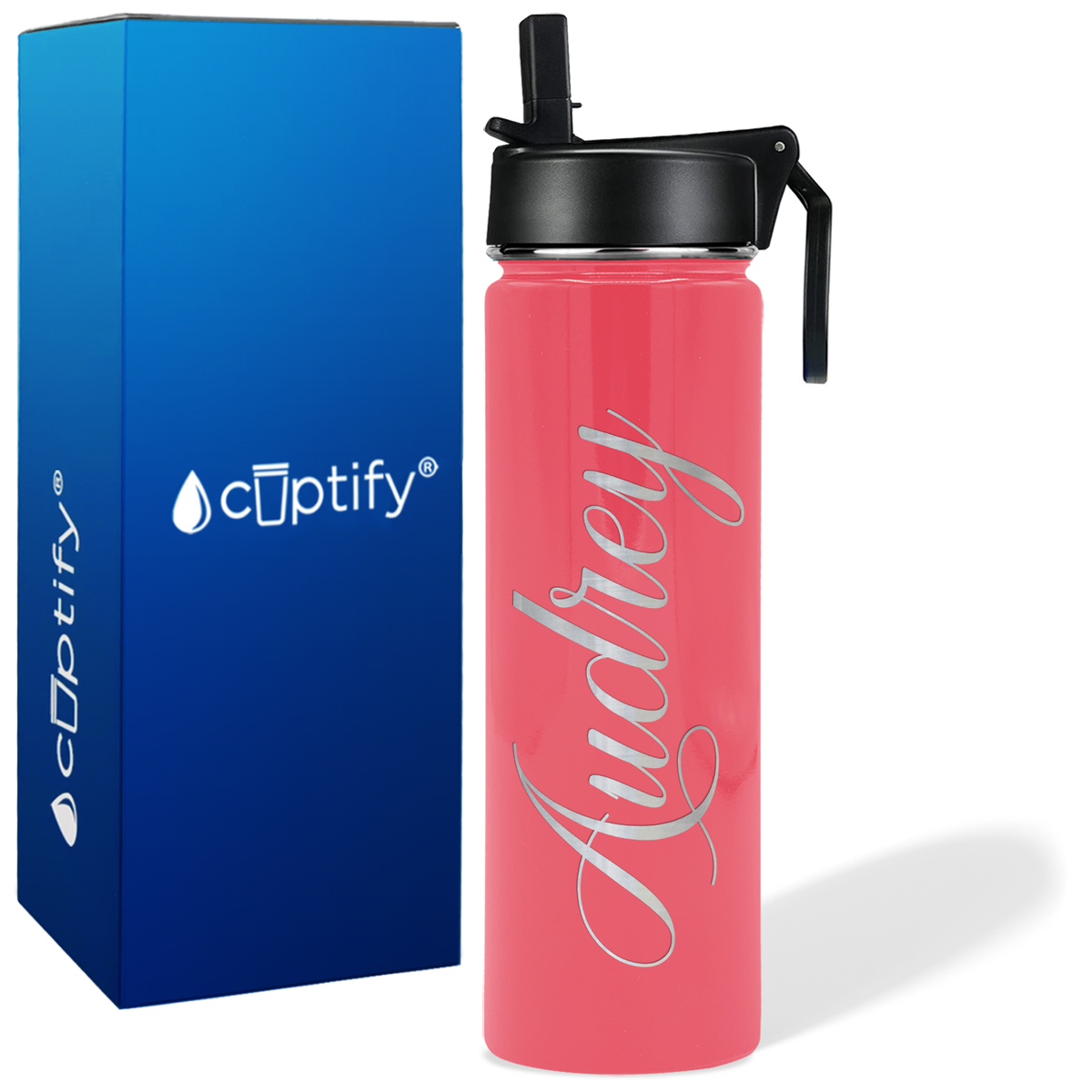 Personalized Audrey Style on 24oz Wide Mouth