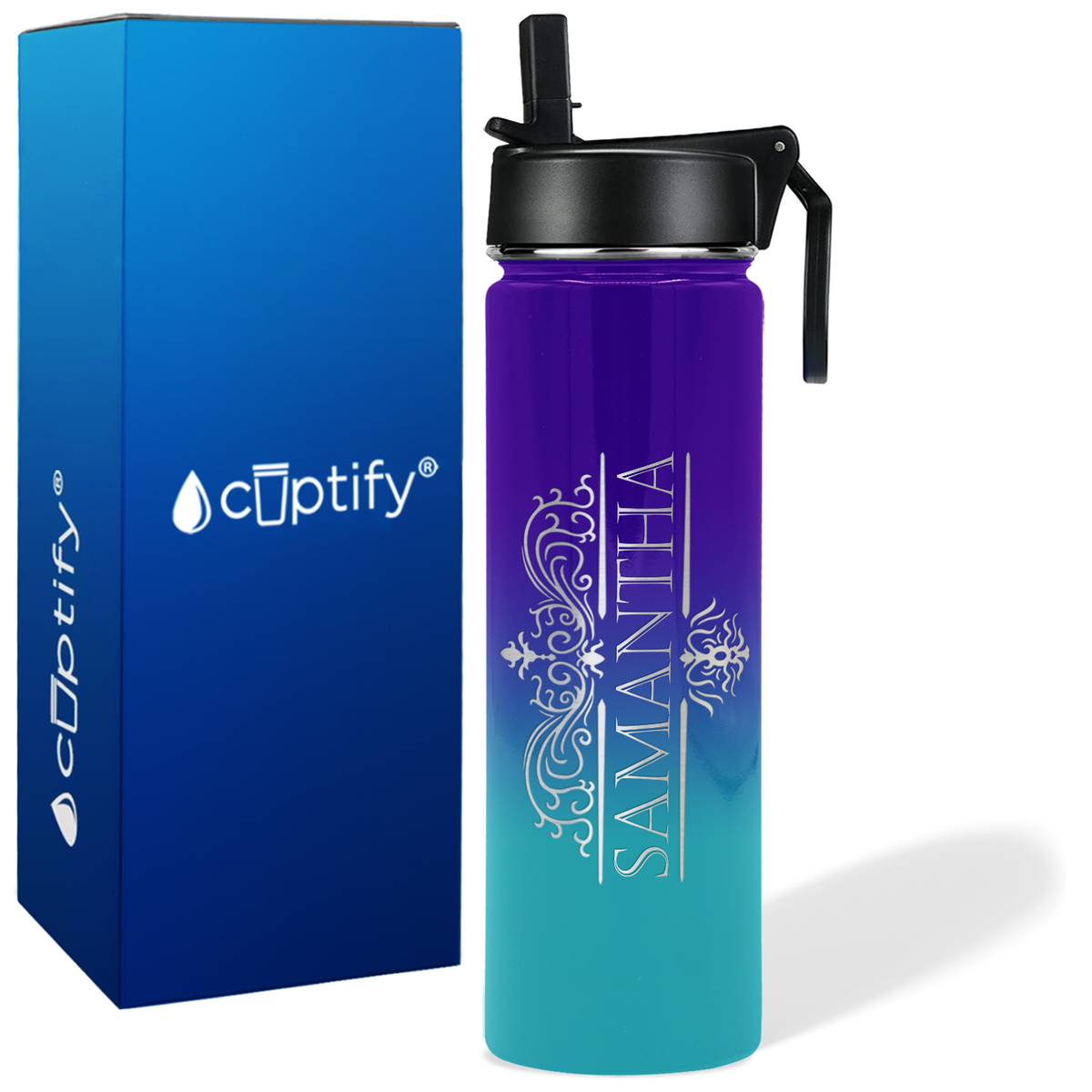 Personalized Vestige Design on 24oz Wide Mouth Bottle