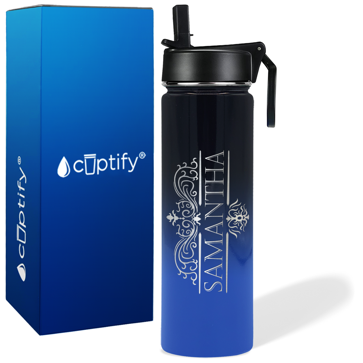 Personalized Vestige Design on 24oz Wide Mouth Bottle