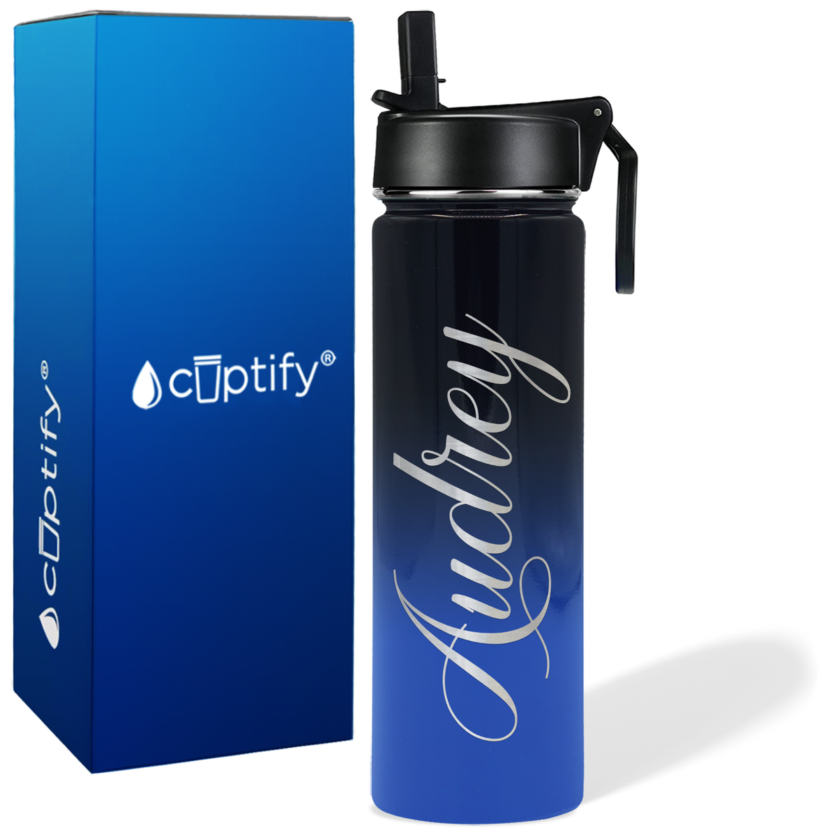 Personalized Audrey Style on 24oz Wide Mouth