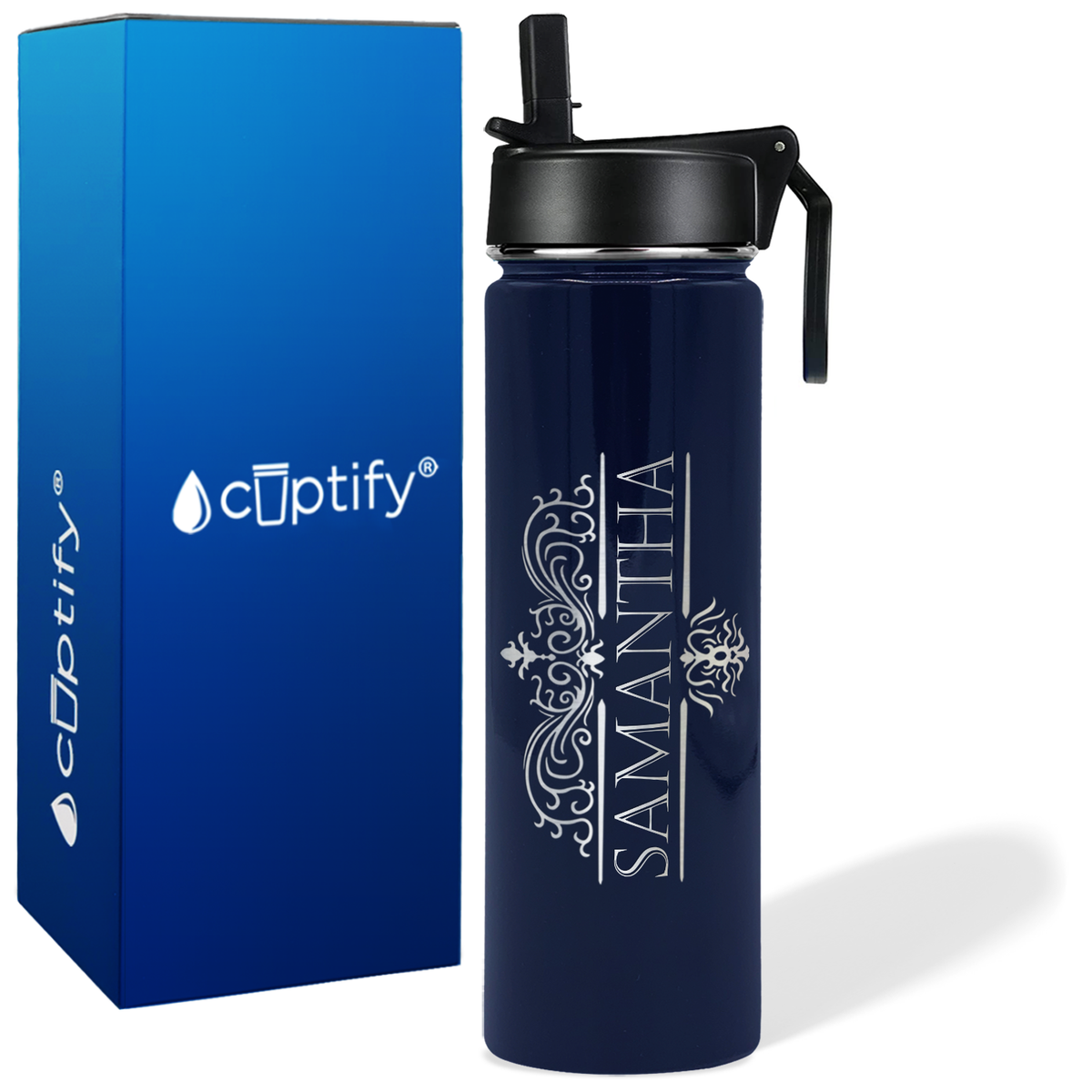 Personalized Vestige Design on 24oz Wide Mouth Bottle