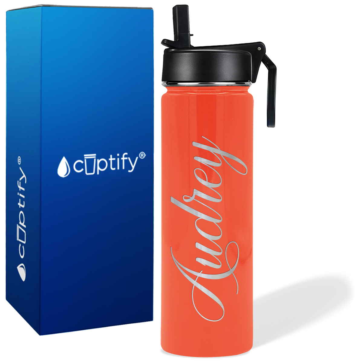 Personalized Audrey Style on 24oz Wide Mouth