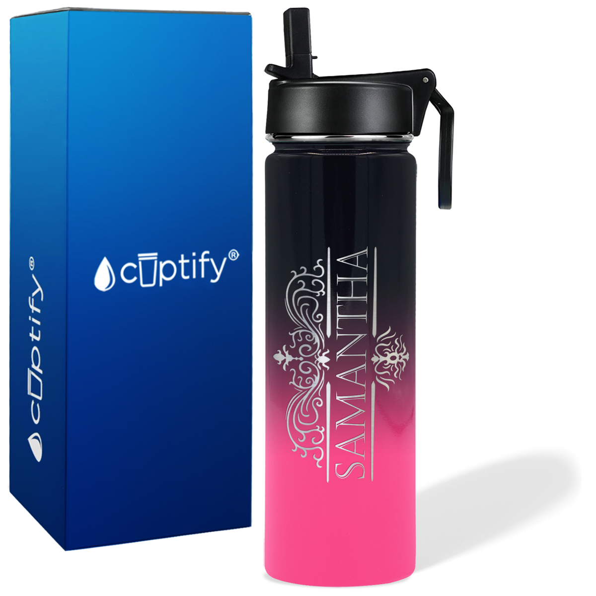 Personalized Vestige Design on 24oz Wide Mouth Bottle