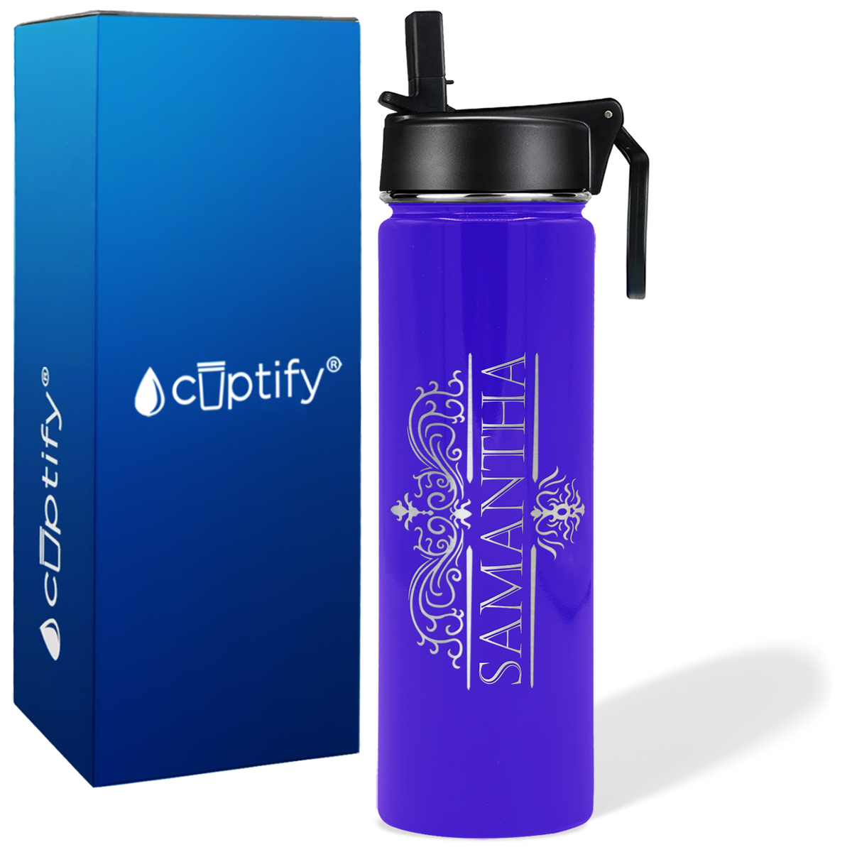 Personalized Vestige Design on 24oz Wide Mouth Bottle