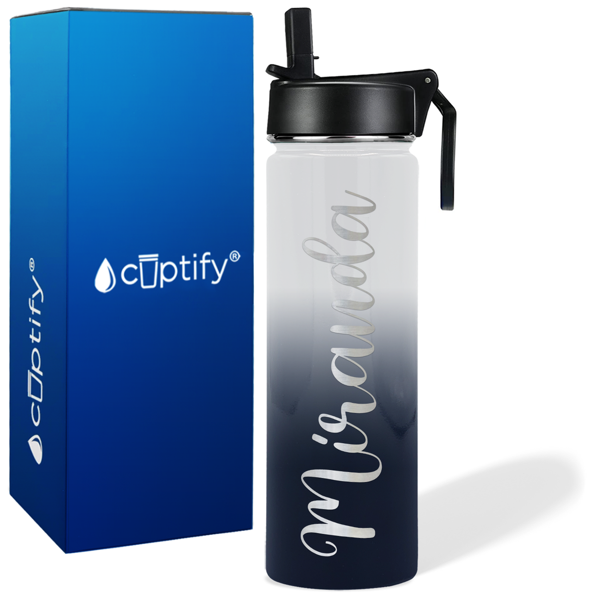 Personalized Miranda Style on 24oz Wide Mouth