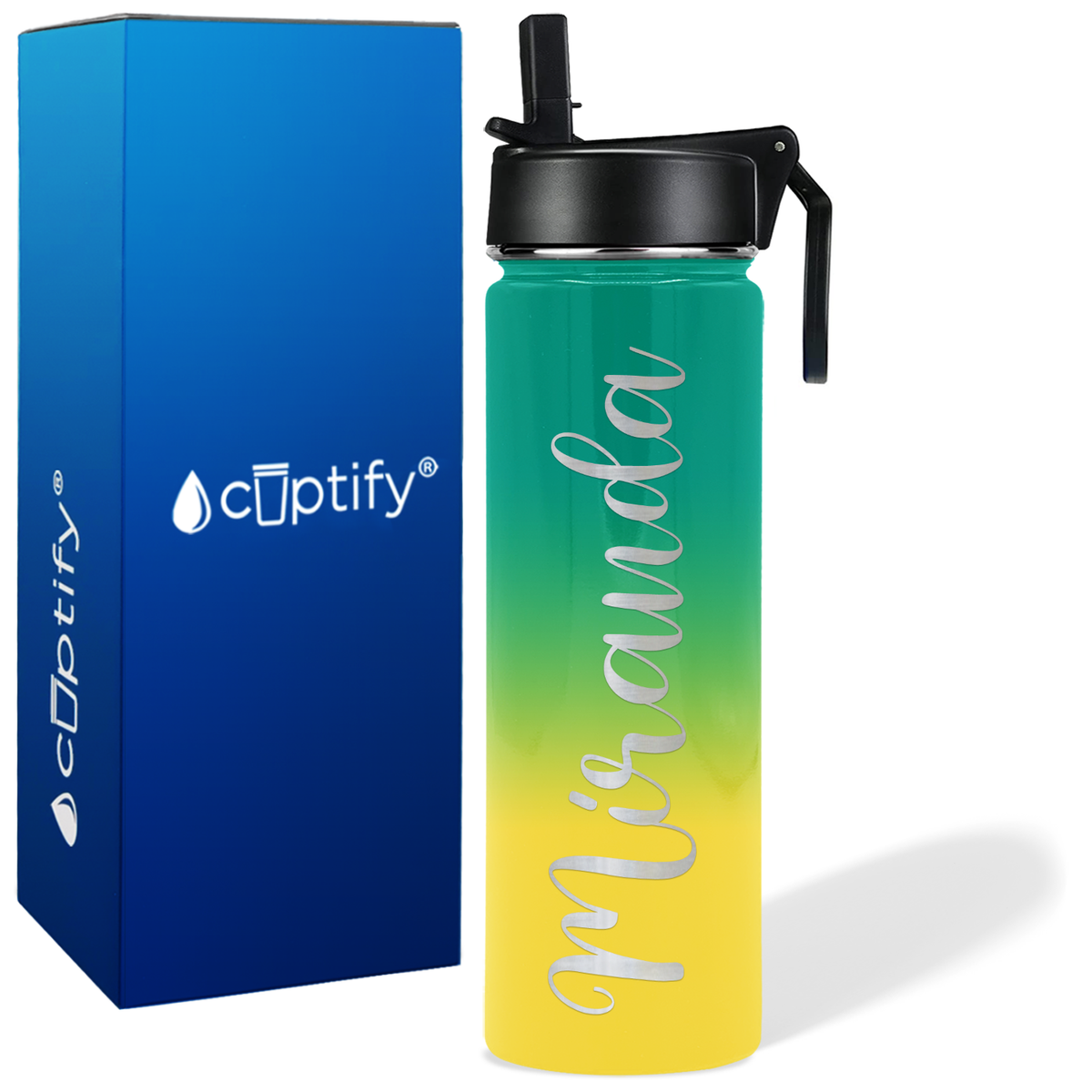 Personalized Miranda Style on 24oz Wide Mouth