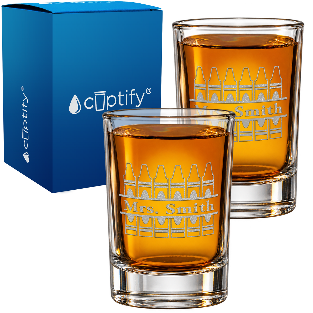 Personalized Teacher Cayons Round Shot Glass