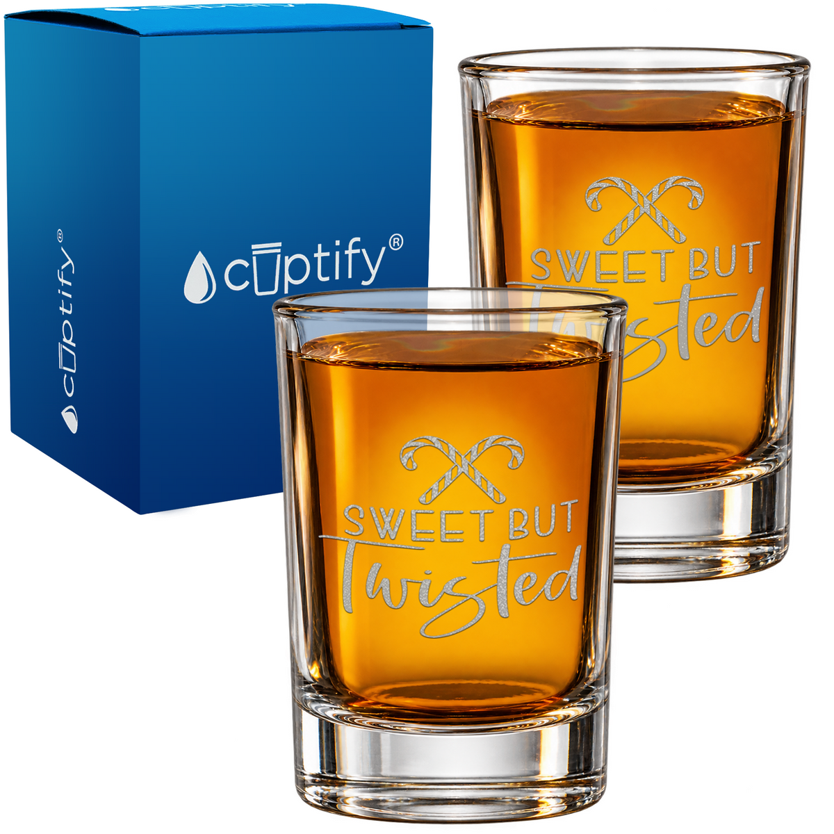 Sweet But Twisted on Round Shot Glass