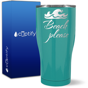 Beach Please on 27oz Curve Tumbler