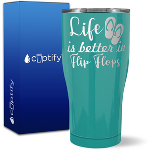 Life is Better in Flip Flops 27oz Curve Tumbler