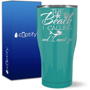 The Beach is Calling on 27oz Curve Tumbler