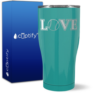 Baseball Love on 27oz Curve Tumbler