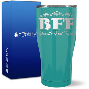 Brunette Best Friend on 27oz Curve Tumbler