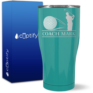 Personalized Golf Coach on 27oz Curve Tumbler