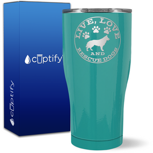 Live Love and Rescue Dogs on 27oz Curve Tumbler