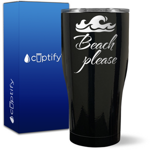 Beach Please on 27oz Curve Tumbler