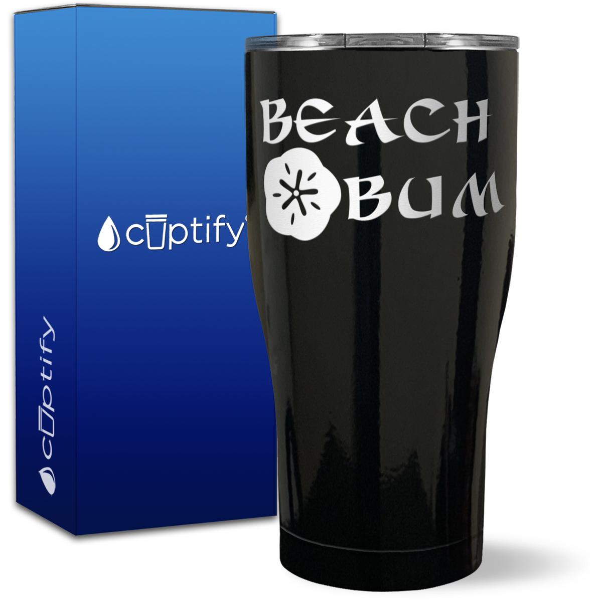 Beach Bum on 27oz Curve Tumbler