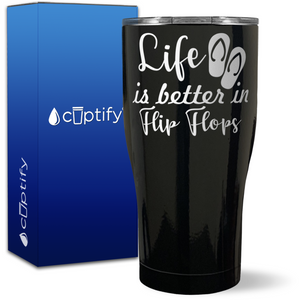 Life is Better in Flip Flops 27oz Curve Tumbler