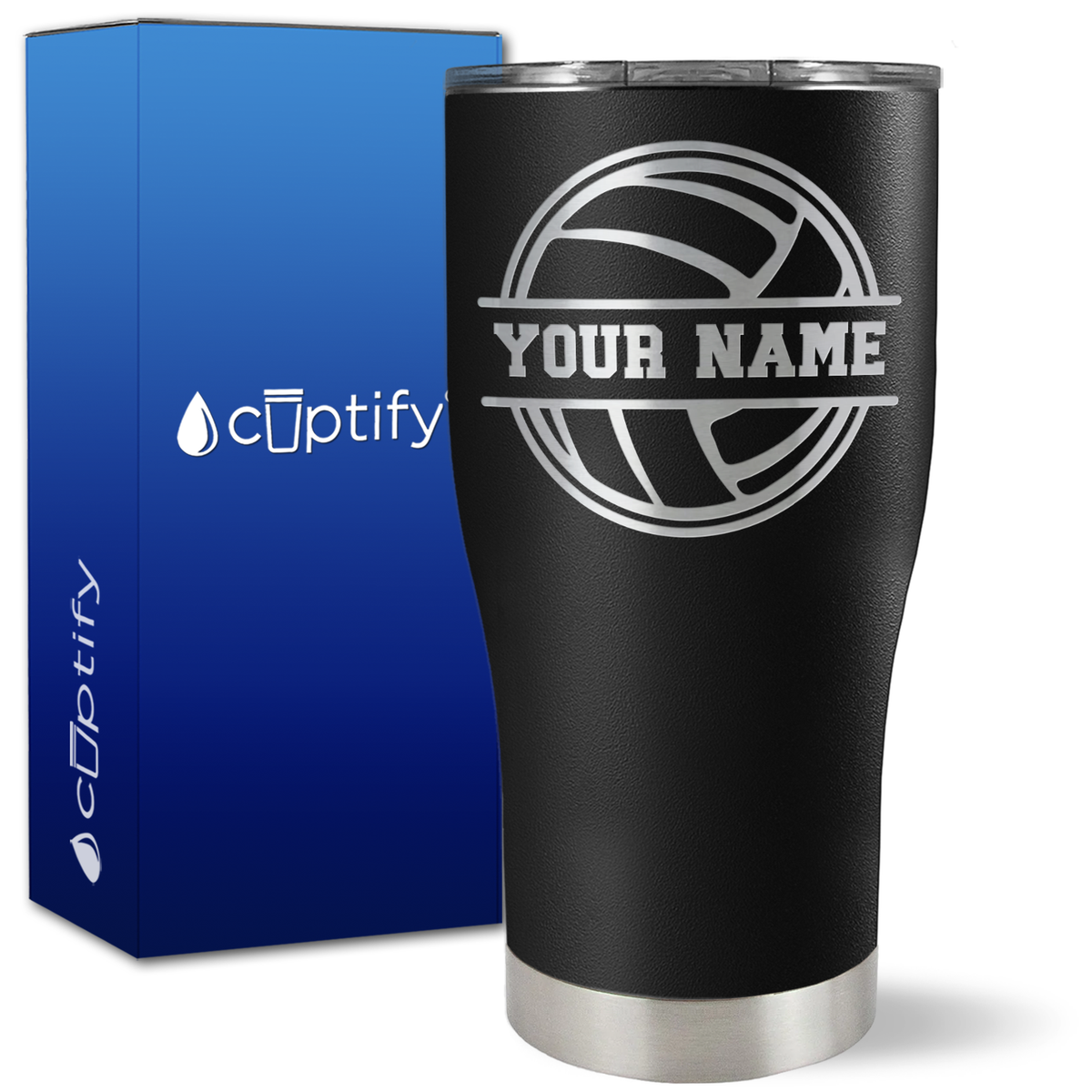 Personalized Volleyball on 27oz Curve Tumbler