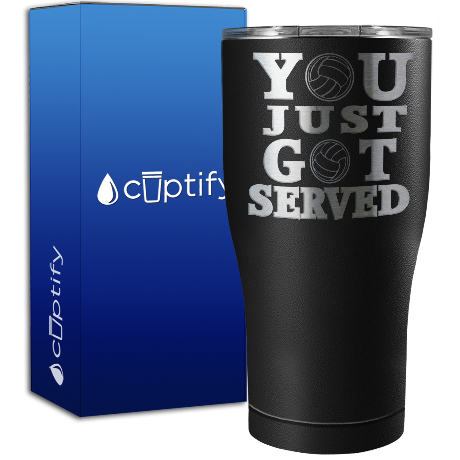 You Just Got Served 27oz Curve Stainless Steel Tumbler