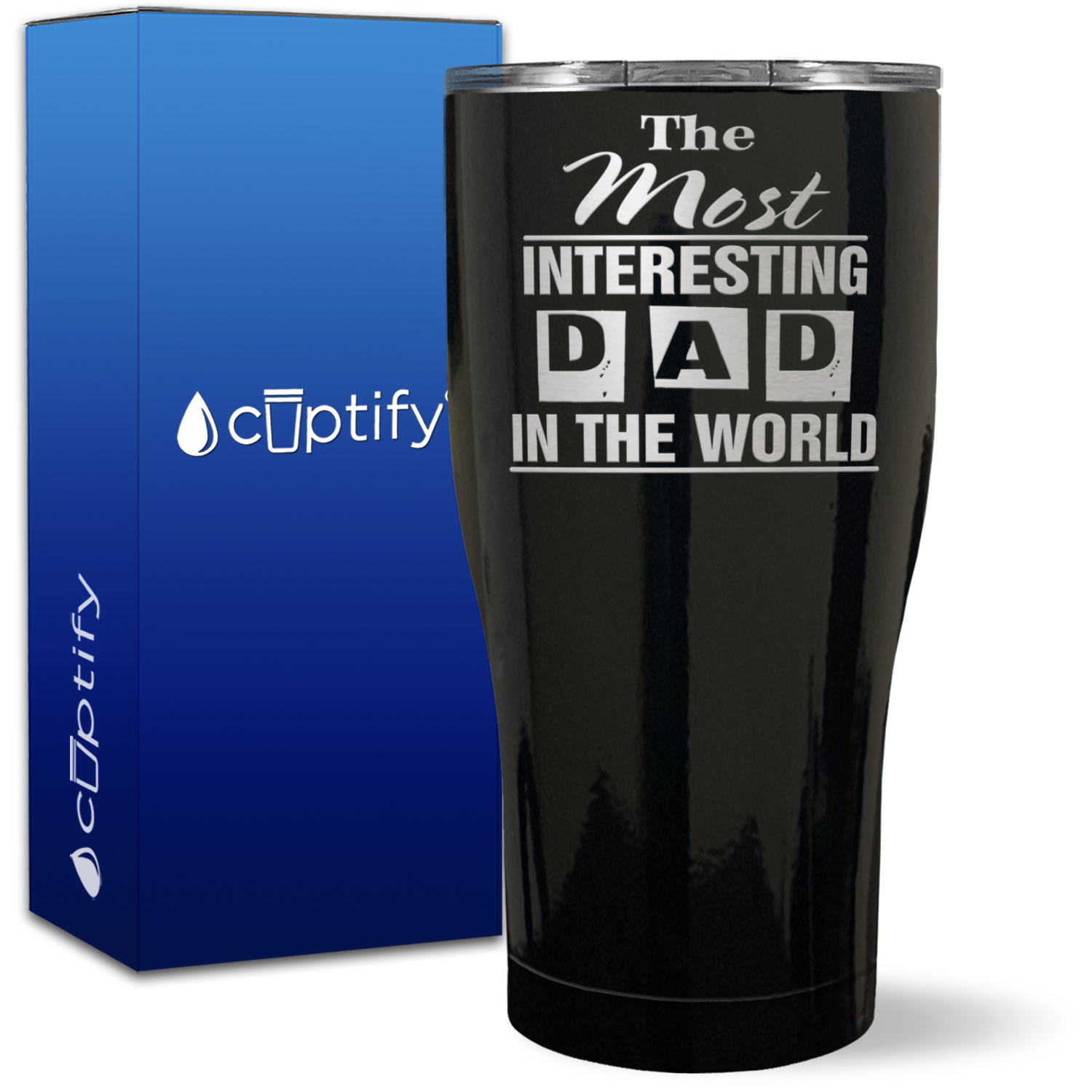 Most Interesting Dad in the World on 27oz Curve Tumbler