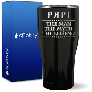 Papi The Man The Myth The Legend on 27oz Curve Tumbler