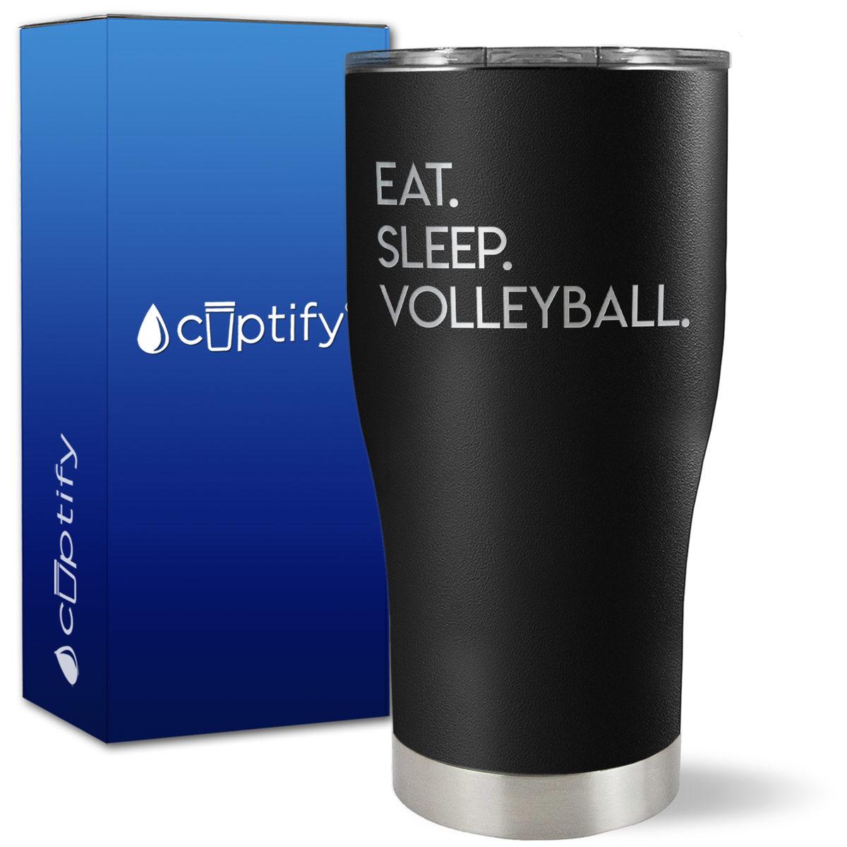 Eat Sleep Volleyball on 27oz Curve Tumbler