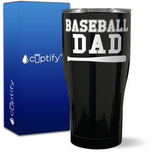 Baseball Dad with Bat on 27oz Curve Tumbler