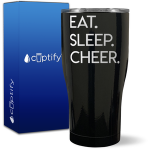 Eat Sleep Cheer on 27oz Curve Tumbler