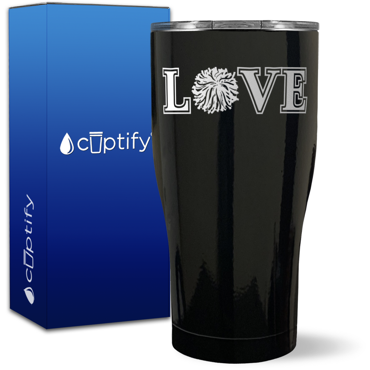 Love Cheer on 27oz Curve Tumbler