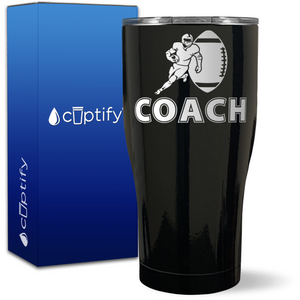 Football Coach Silhouette on 27oz Curve Tumbler