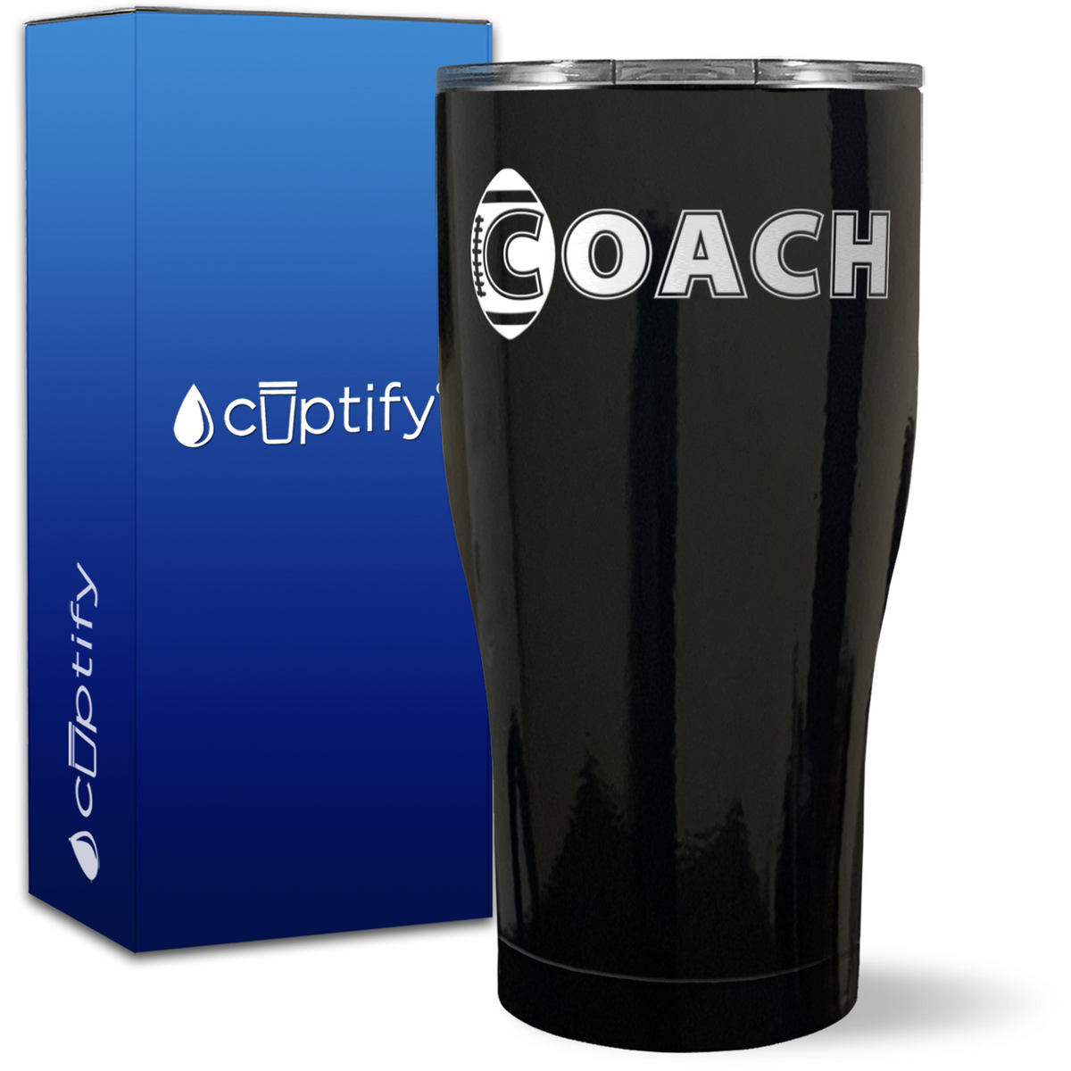 Football Coach on 27oz Curve Tumbler