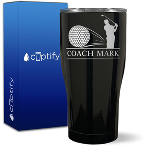 Personalized Golf Coach on 27oz Curve Tumbler