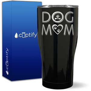 Dog Mom Heart on 27oz Curve Tumbler