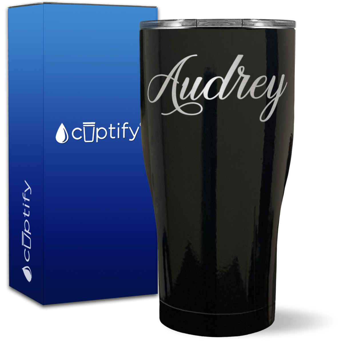 Personalized Audrey Style on 27oz Curve Tumbler