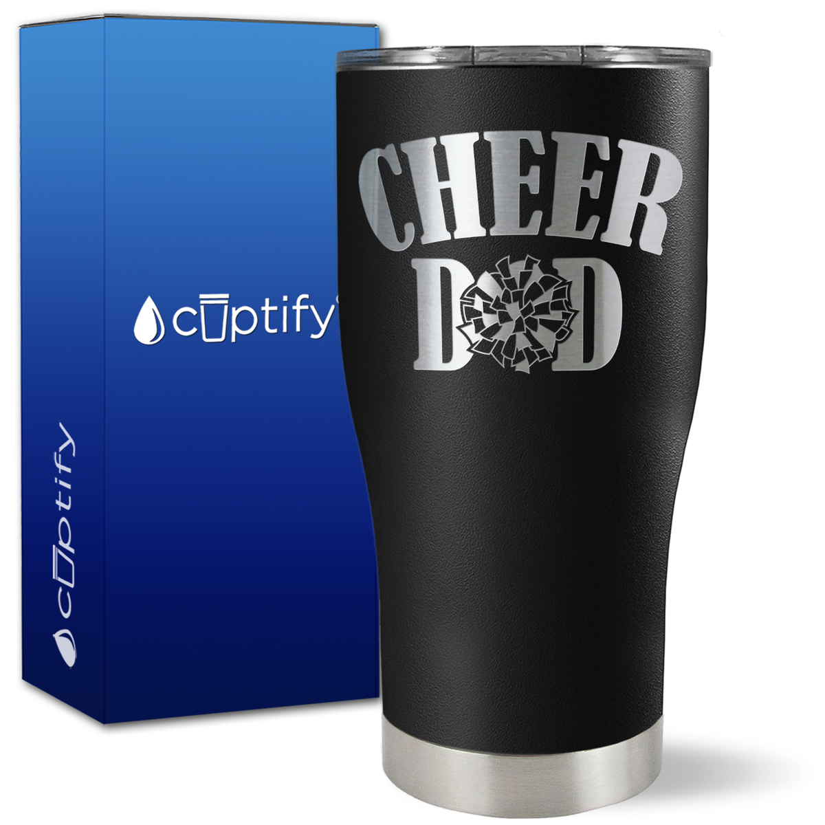 Cheer Dad Pom Pom on 27oz Curve Tumbler