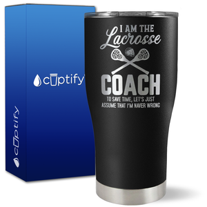 I Am The Lacrosse Coach on 27oz Curve Tumbler