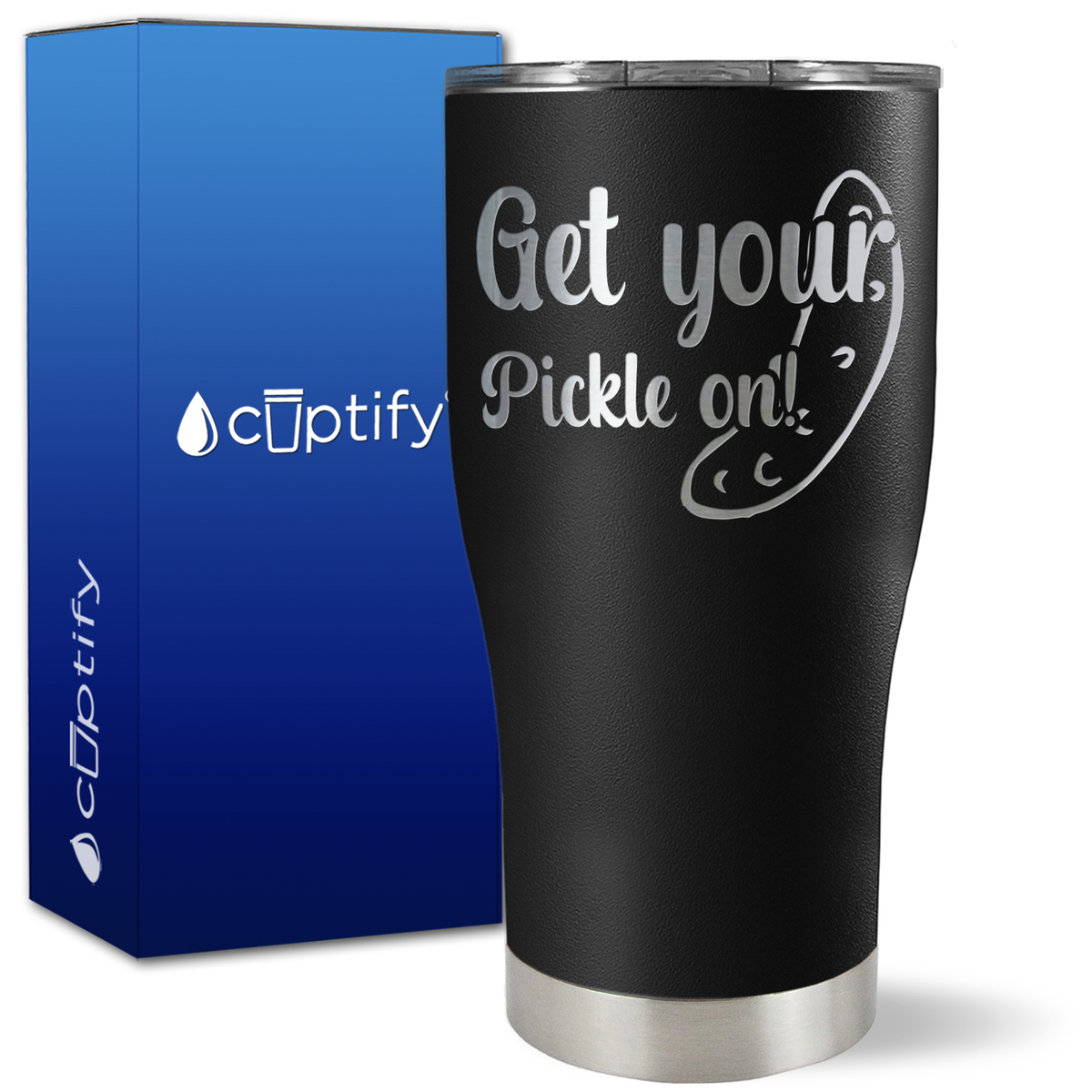 Get Your Pickle On on 27oz Curve Tumbler