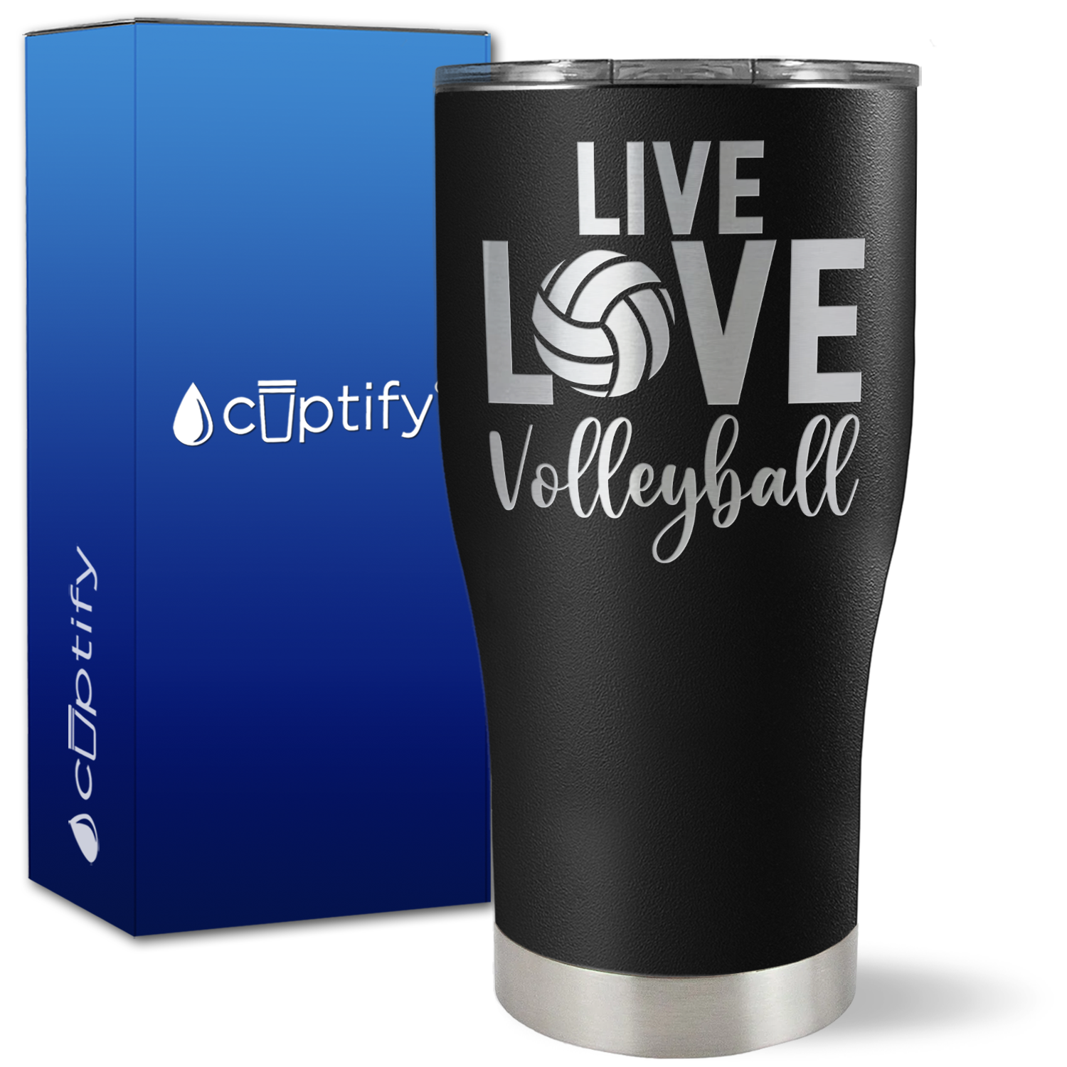 Live Love Volleyball on 27oz Curve Tumbler