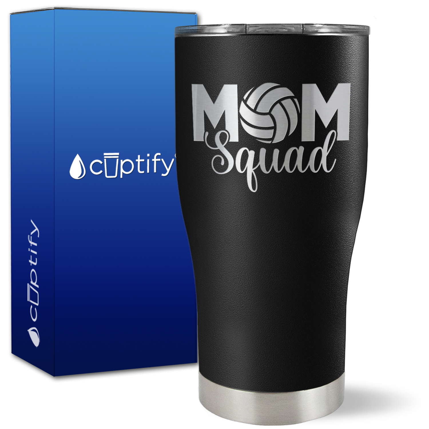Mom Squad Volleyball on 27oz Curve Tumbler