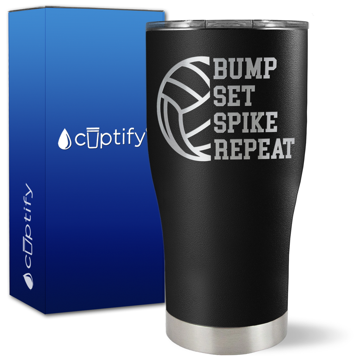 Bump Set Spike Repeat on 27oz Curve Tumbler