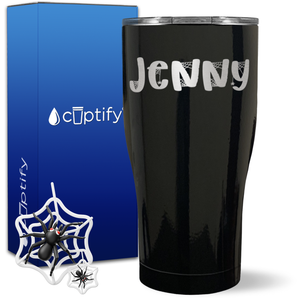 Personalized Spooky Halloween Font on 27oz Curve Tumbler