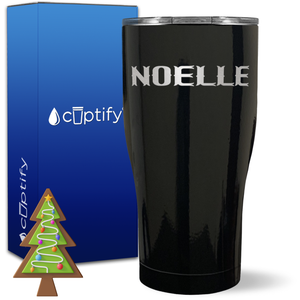 Personalized Claus Christmas Font on 27oz Curve Tumbler