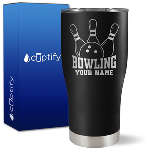 Personalized Bowling on 27oz Curve Tumbler
