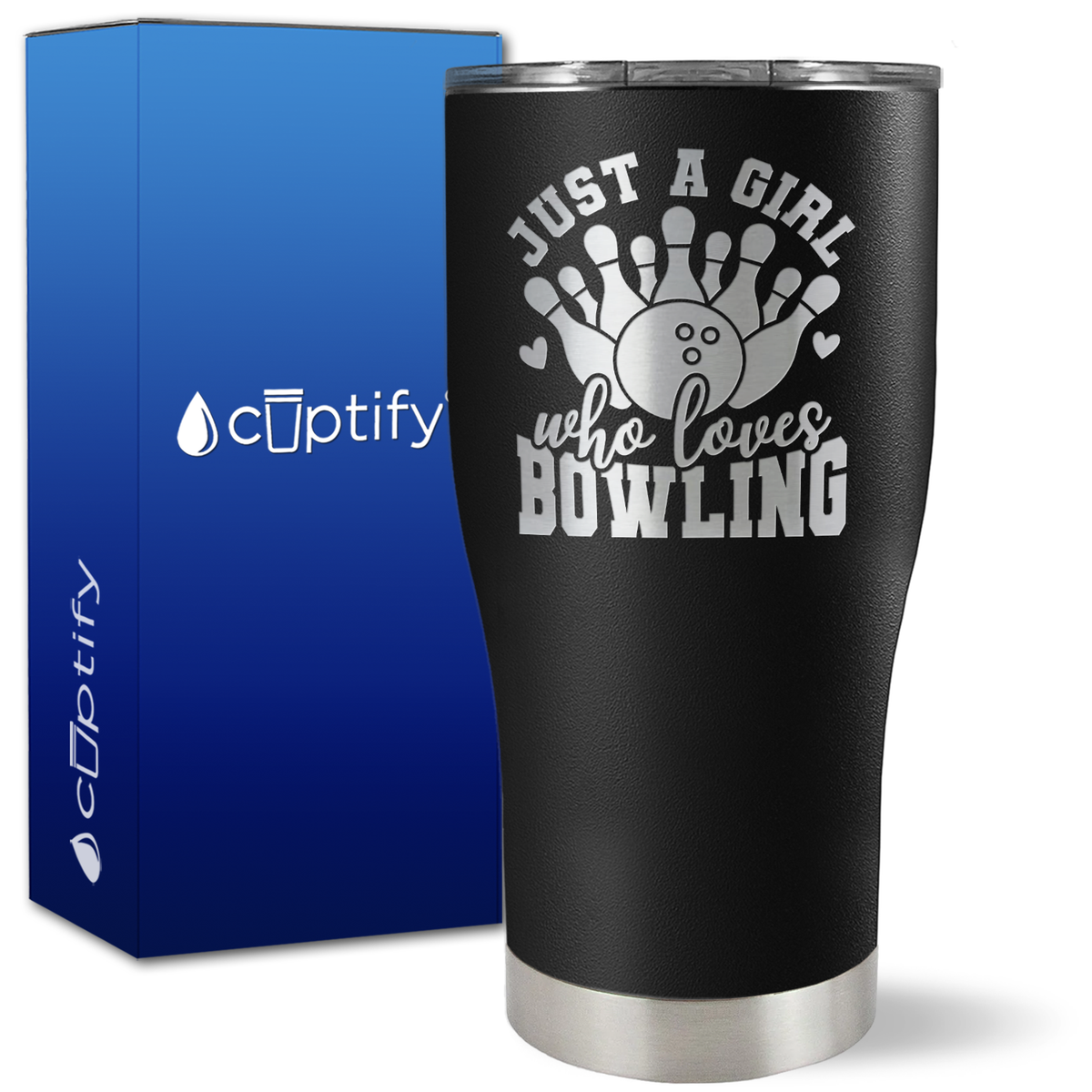 Just a Girl Who Loves Bowling on 27oz Curve Tumbler
