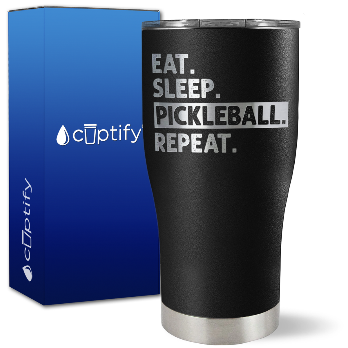 Eat Sleep Pickleball Repeat on 27oz Curve Tumbler