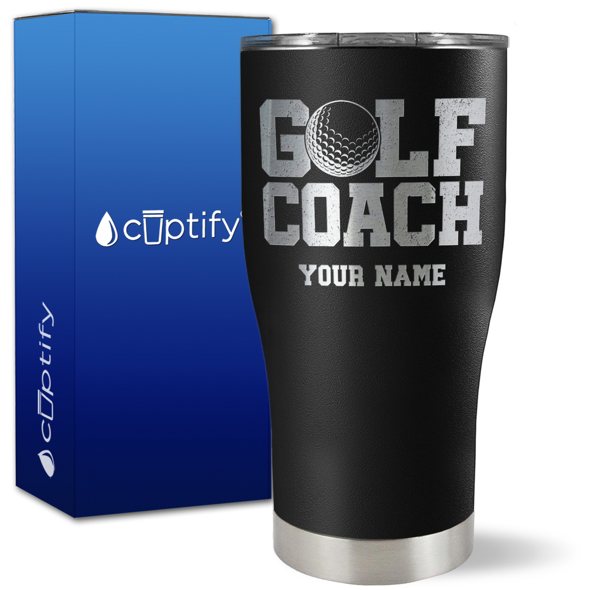 Personalized Golf Coach on 27oz Curve Tumbler