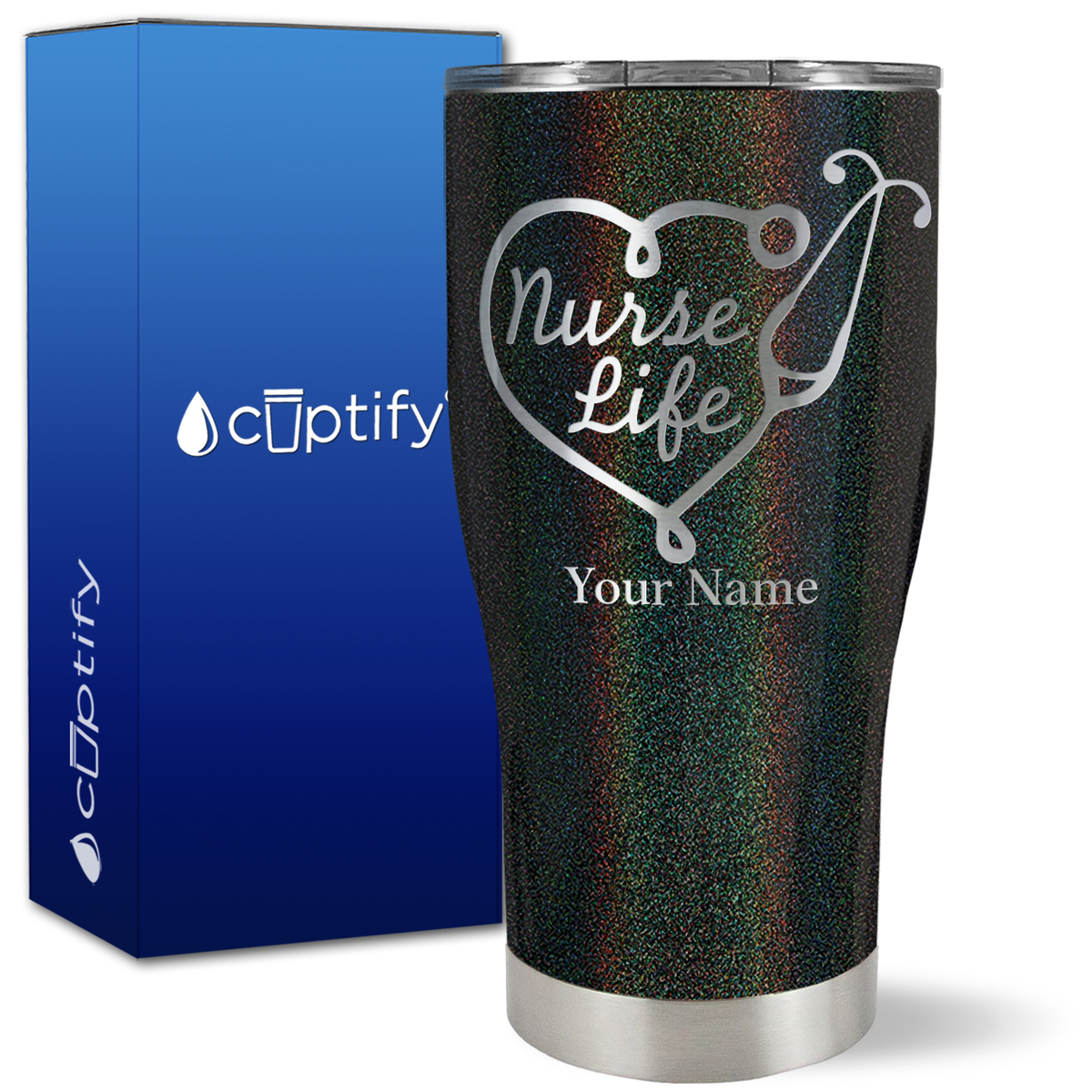 Personalized Nurse Life on 27oz Curve Tumbler